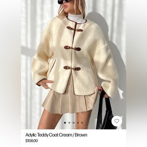 Adylic Teddy Coat Cream/Brown